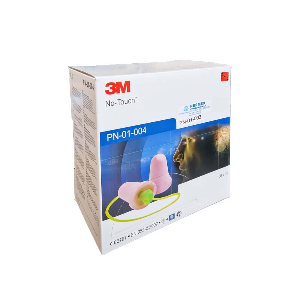 3M Hörselskydd PN-01-003 No-Touch Hörselproppar SNR 35dB förpackning kartong med 100 par