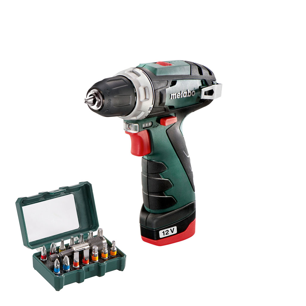 600900 Metabo Powermax BS Basic med snabbchuck komplett med 15 delars bitssats
